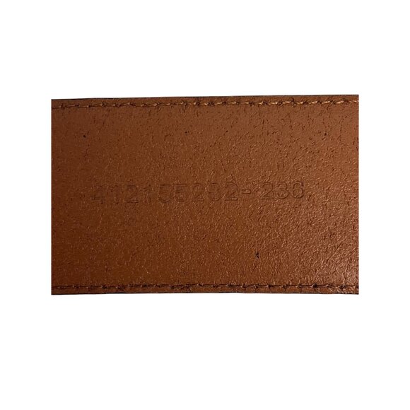 Lauren Ralph Lauren Brown Leather Belt With Gold Buckle - Picture 7 of 13